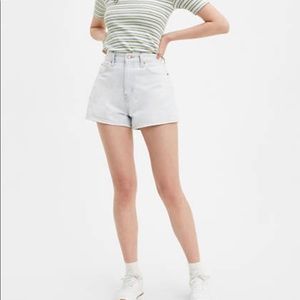 Levi’s light blue shorts.